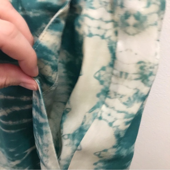 Maje Cameleon Skirt 38 tie dye teal green cream off white - Picture 4 of 11